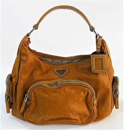 tan leather prada bag|brown leather prada handbag.